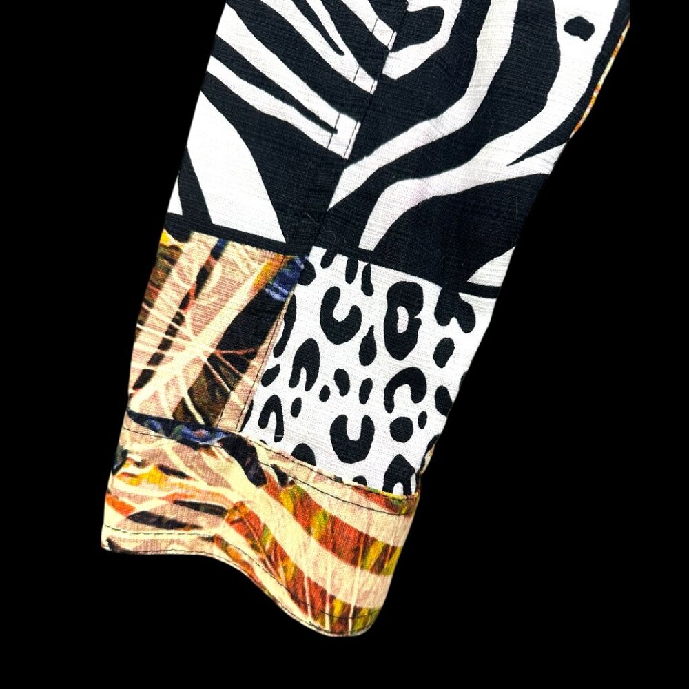 Erin London Animal Print Patchwork Jacket - image 4